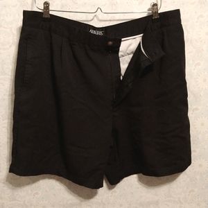 Aureus Black Pleated Khaki Chino Dress Shorts 38